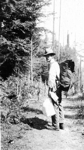 "Man in hiking gear, 1916"