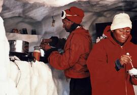 "In snow cave, 1967"