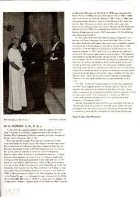 "Phyl Munday, C. M. D. St. J"