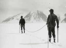 [Bill Dobson and Jack Sutherland on Garibaldi Lake, Easter week 1928.]