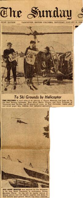 "To Ski Grounds by Helicopter"