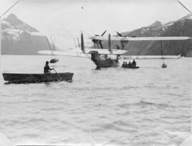 "Float plane on Garibaldi Lake, 1947"